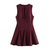 2025 New Women's Decoration Body Wave-Style Wide Swing Bow Trim Short