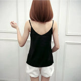 Casual Summer Tank Tops Women Sexy Top Solid Gray Champagne Green Black White Loose Camisole Tank Lady Silk Top