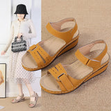 New Sandals Women's Slope And Magic Thick-Sed Thick-Bottomed Large-Size With