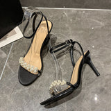 Fine Heel Shoes 2025 New Summer Sister Fried Street With Skirts With Toes With Sandals Female Thin