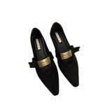 And Autumn 2025 New Pointed Mary Jane Shoes In The Tall Women's Shoes Light Mouth French Dress Black Single