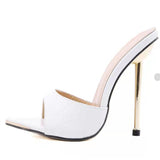 Toe With Tips High Heeled Slippers Women Fish Mouth Fine Sandals Women Heel