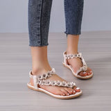 Size Women's Shoes National Wind Flowers Sandals Women's Bohemian Sandals Beach