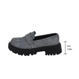 Canvas Coarse Fashion Single Shoes Women's 2025 Autumn New Low-Top One-Legged Pedalle Shoes Single
