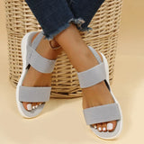Sandals Women 2025 New Spring And Summer Slope Heel Fish Mouth Shoes Tight Large-Size Sandals Sandals