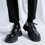 Zingj New Niche Platform Shoes Male British Style Commuting Versatile Round Derby
