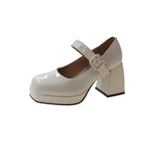 Temperament Coarse Retro Single-Shoe Women In The Fall Of 2025 New Bright And Shallow Students Mary Jane Small Leather