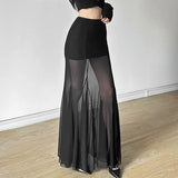 New Women's Clothing In The Autumn Of 2024, The Body-Repair Perspective Solid-Color High-Waisted Mesh Half-Body