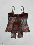 Cloth Forget Retro National Style Print Folded Bracing Strap Net Yarn Hottie Sexy Sling
