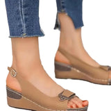 Summer New Women's Shoes Retro Roman High Heel Sandals Comfortable Soft-Soled Fish Mouth Toe