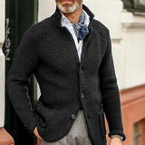 New Products - Dress Men's Casual Long-Sleeved Pure Color Knit Coat Men's