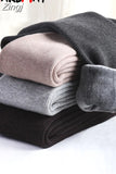 Velvet Leggings for Women High Waist Knitted Thick Pants Women's Skinny Stretch Cotton Push Up Leggings Female