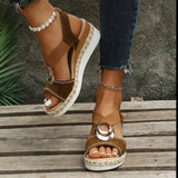 New Sandals Women In The Summer Of 2025 Thick Bottom Slope And Fish Mouth Roman