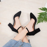 Baotou Thick Heel High Heel Women's Sandals Pointed Women's Shoes Summer Hollow Shoes Pearl Beads 2025 Spring And