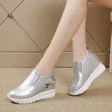 Spring And Autumn New Korean Version Of Fashion Cake Shoes Women Increase Pure Color Casual Small White Shoes Wedge Women's