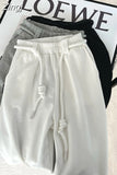 Jogging Sweatpants White Women Pants High Waist Baggy Sports Pants Chic Lace Up Casual Fashion Female Trousers