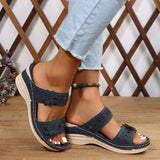 2025 Summer New Retro Leisure Flowers High-Tlip Women's Slopes And