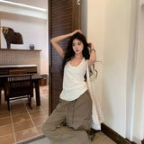 Zingj Style Versatile Outside Wear Vest Sling Female 2024 Summer New Leisure Show Thin Inside Build Sleeveless Student