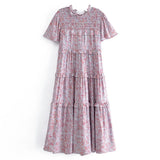 Women's New Cotton-Print T-Shirt With Loose Cake Dress