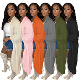 Zingj New Women's Pure Color Casual Sweater Cardigan Long
