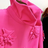 New Star Fashion Temperament Heavyweight Three-Dimensional Flower Horn Sleeve