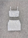 Net Dress Slim Tidling Waist Waist Vest Ass Two-Piece Sling