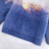 New Spring Design Texture Splicing Embroidery Loose Sweater