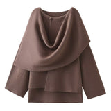 And Winter New Women's Loose Casual Cape Shawl Knit Sweater