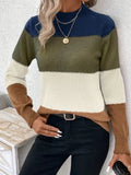 And Winter Hit Sweater Women's Suit Round Collar Long-Sleeved Knitted Shirt Casual