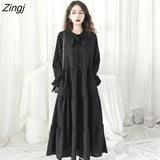 Women Solid Simple Korean Style Loose Trendy Casual Students Preppy Streetwear Ladies Chic Ins Vestidos Mujer