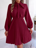 Wind Shooting 2025 Spring And Summer Temperament Tice With Long Sleeves Of A Hundred Folded Skirts Women's