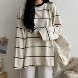 Vintage 90's Striped Oversized Long Sleeve TeeOutfit