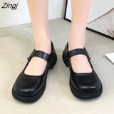Fashion Buckle Bow Platform Mary Jane Shoes for Women Thick Heel Square Toe Lolita Shoes Woman Lovely Cosplay Heels
