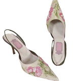 Zingj Pointed Thin Heels 2023 New Summer Chinese Style Shallow Hollow Out Single Shoes Women's Head Sandals-Outfit