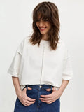 Spring And Summer New Loose Cotton T-Shirt Women Hot Sold Worn Short Sleeves On The New Splicing