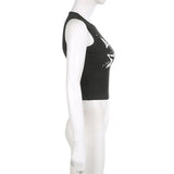 Guitar Ribbed Cropped Tank TopOutfit