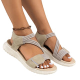 2025 Sandals Women's Large-Size Car Sewing Slopes And Casual Magic