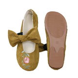 Embroidered Bow Flat Bottom Mary Jane Single Shoes Women's National Style Set Lightweight Work