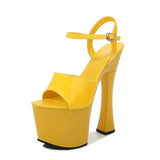 Zingj Hate Day High Nightclub Super High-Heeled Shoes Sandals Women's Work Shoes Runway Show Pole Dance Shoes Waterproof