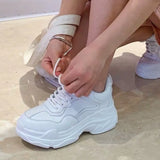 Shoes Women 2025 Spring And Autumn New Fashion Leisure Ins Trendy Leather Breathable Sports
