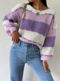 And Winter Long-Sleeved Jacket Sweater Casual Loose Lazy Wind Knitting Top