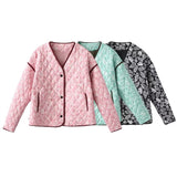 Women's Explosive Pink Print Splicing Coat - Long-Term Stocking Assured
