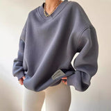 Loose Wear 2025 Autumn And Winter 2025 New V Collar Long Sleeves With The Coat Of