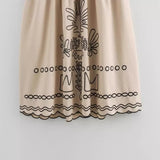 Women's Clothing 2025 Summer New Cotton Embroidery Sling
