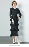 Folded Dress Woman 2025 New Design Feel Fat Mm Fashion Temperament Reduction Cake