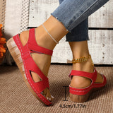 Asia Large-Size Magic Thick-Soled Sandals Women New Sewing Slope And Beach Cool Slippers