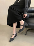 The Autumn And Winter Of 2025, A Word With A Female Plus Velvet Single Shoe Korean Version Of The Coarse And Small Square Head Velvet Female Shallow Shoes Leopard