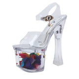 Zingj Cm Autumn Nightclub Sex Female Shoes Waterproof Platform Roman Fish Mouth Lady Super High Heel