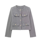 Women's Clothing Explosion Fashion Temperament Commuting Round-Neck Long-Sleeved