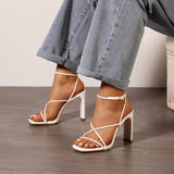 Side Toe With Cross-Breed Sandals High Heel Bar Dancing Outdoor Large Women's